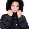 Juicy Couture Girls Coat, Faux Fur Hooded Winter Jacket, Warm Padded Parka Hoodie, Kids Heavyweight Winter Coat faux pas