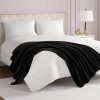 Juicy Couture Solid Plush 50"X70" Throw Blanket, Black - Soft, Cozy, and Designed for Effortless Glam-2