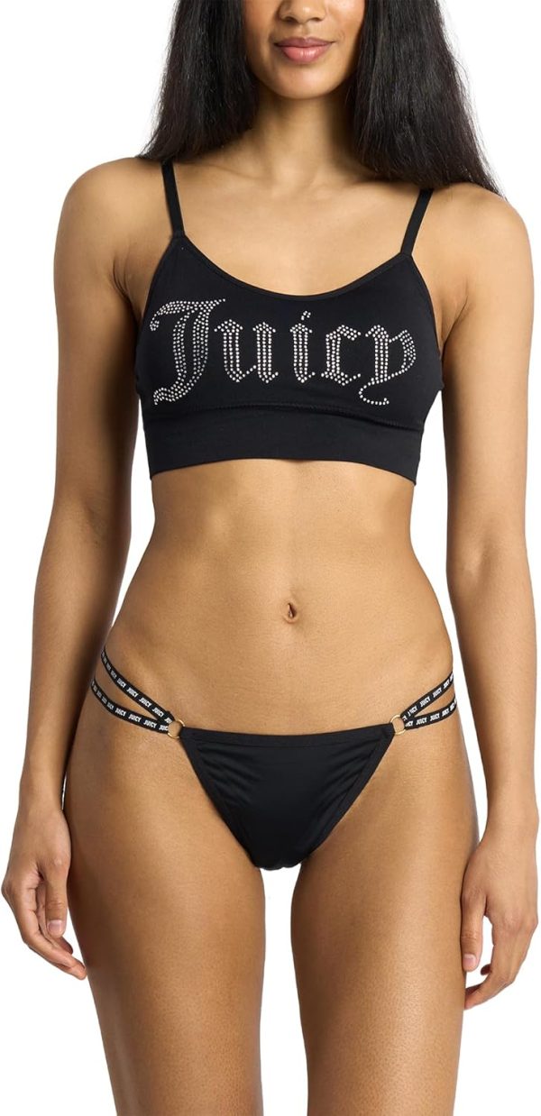 Juicy Couture Women's Strappy Stretch Logo Thong Underwear Set, 5-Pack-1
