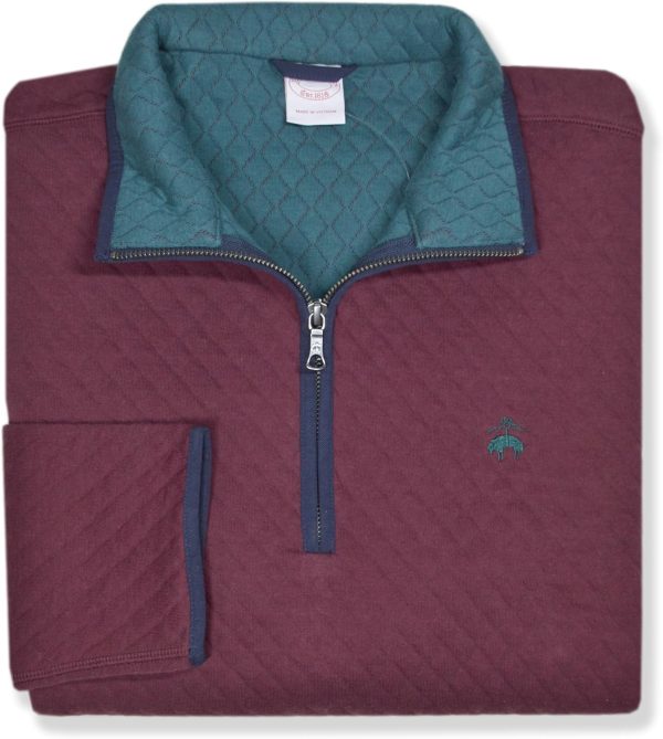 Brooks Brothers mens Knit Diamond Quilted Half-zip Long Sleeve Sweatshirt menstrual cycle