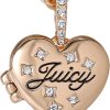 Juicy Couture Logo Heart Necklaces for Women 16-28"+2", Gold-Tone Heart Pendant Necklace, Juicy Gifts-0