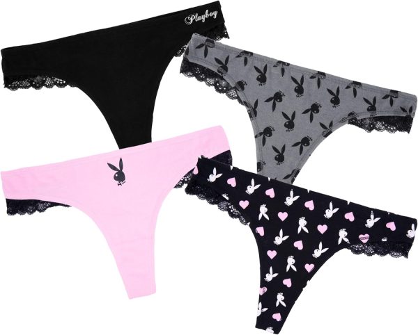Playboy womens Juniors Ladies Bunny Print Underwear and Sports Bra Sets in Sizes Xxs-xl steam