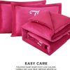 Juicy Couture - Comforter Set - Gothic Design Bedding - Queen - 3 Piece Set Includes (1) 90" x 92" Comforter and (2) 20" x 26" Shams - Wrinkle Resistant - Premium Bedroom Decor - Hot Pink-2