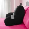 Juicy Couture Velour Backrest Pillow with Rhinestone Juicy Logo - 30"x17", Hot Pink Supportive Bed Rest Pillow for Reading, Gaming, or Relaxing couture meaning
