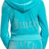 Juicy Couture womens Solid Classic Juicy Hoodie With Back Bling solidworks