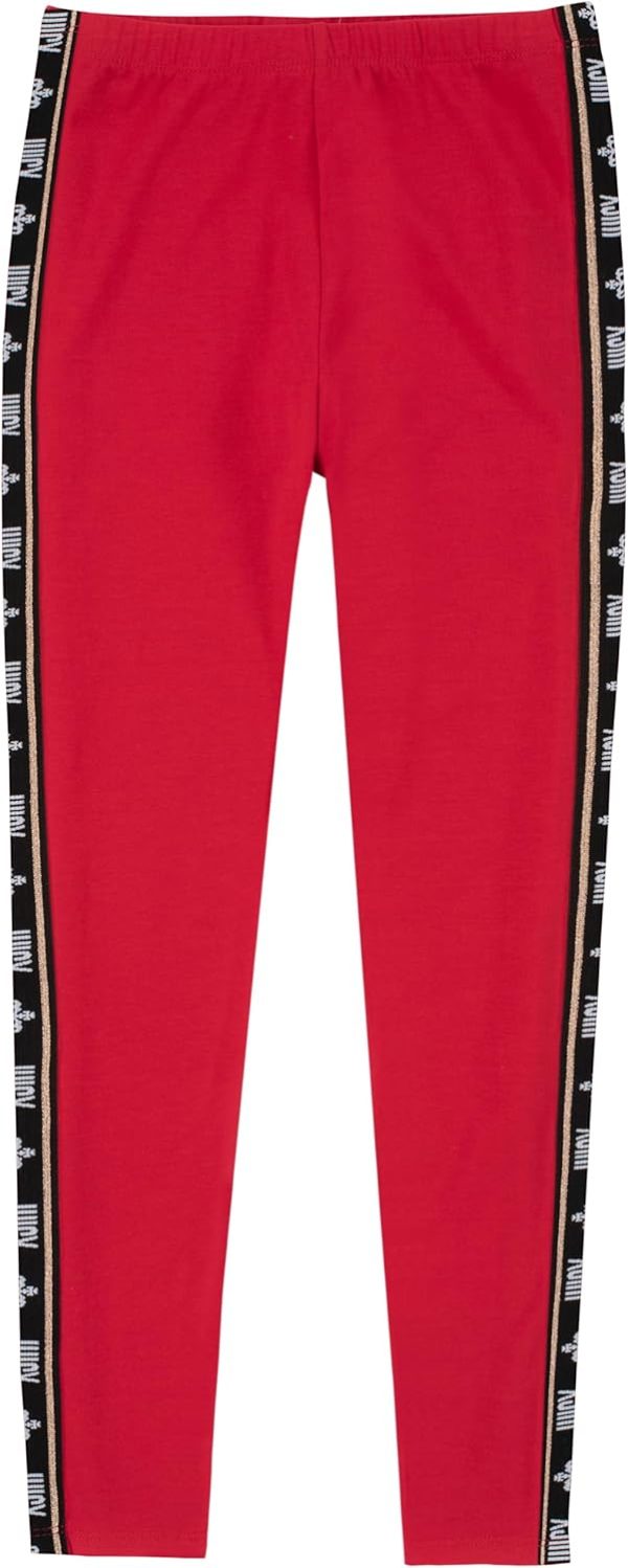 Juicy Couture Girls' Leggings, Full Length Pull-on Stretch Pants with Logo Design & Elastic Waistband juicy beauty