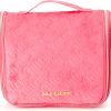 Juicy Couture Pink Makeup Bag Cosmetics Organizer Travel Essentials Hanging Hook Velour Logo juicy juice