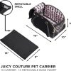 Juicy Couture Give Me Treats Pet Carrier - Stylish Black Travel Bag for Small Dogs and Cats-2