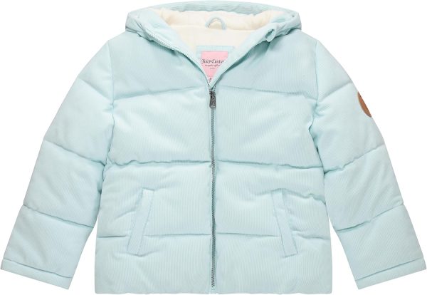 Juicy Couture Girls Coat, Faux Fur Hooded Winter Jacket, Warm Padded Parka Hoodie, Kids Heavyweight Winter Coat juicy seafood