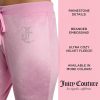 Juicy Couture Women's 2 Piece Velvet Fleece Long Sleeve Scoop Neck Fitted Top and Pants Lounge Sleepwear Set sora