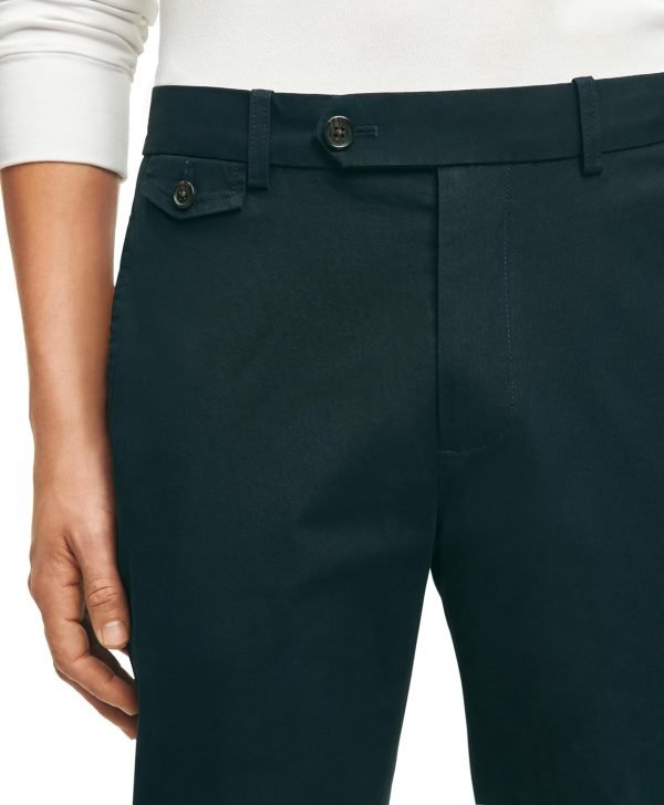 Brooks Brothers Mens Cotton Poplin Slim Fit Stretch Chino Pants cotton balls