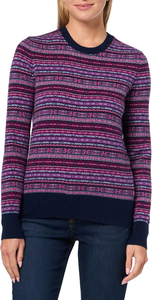 Brooks Brothers Womens Merino Wool Fairisle Pattern Sweater brooks ghost