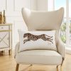 Juicy Couture – Decorative Accent Pillow Velvet Safari Leopard Premium Reversible Throw Pillow Living Room and Bedroom Décor Measures 14" x 24" Cheetah on White juicy