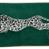 Juicy Couture – Decorative Accent Pillow | Soft Velvet Leopard | Premium Reversible Throw Pillow | Living Room and Bedroom Décor | Measures 14" x 24"| Cheetah on Emerald Green-3