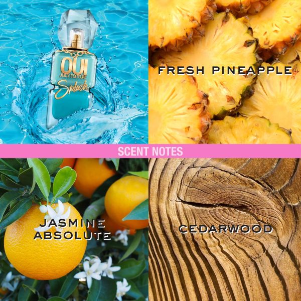 Juicy Couture Oui Splash Eau De Parfum, Women's Perfume with Notes of Pineapple, Jasmine Absolute & Cedarwood - Citrus & Floral, EDP Spray splashtop personal