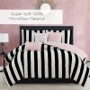 Juicy Couture Cabana Stripe Reversible Bedding Set - Queen Size - Black and White Stripe Print – 6 Piece Set – Includes 1 90" x 90" Comforter, 3 Decorative Pillows, 2 Shams-3