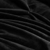 Juicy Couture Kiss Pleat Plush Micromink Black Full/Queen Comforter Set - Cozy 3 Piece Bedding Ensemble-3