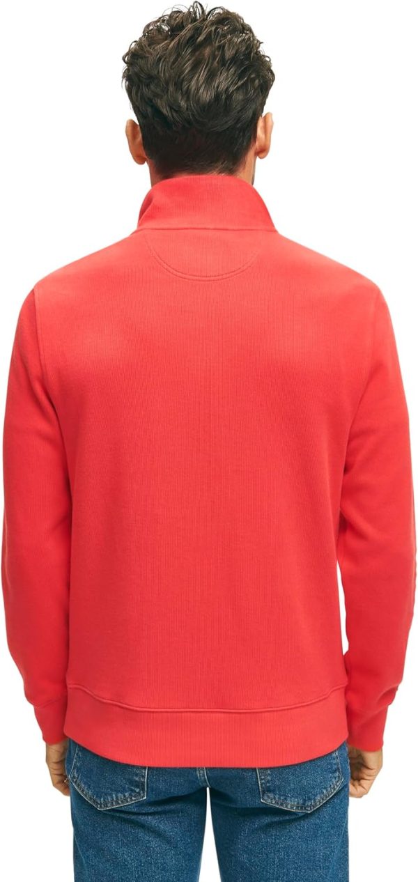 Brooks Brothers mens Ribbed French Terry Half-zip-1