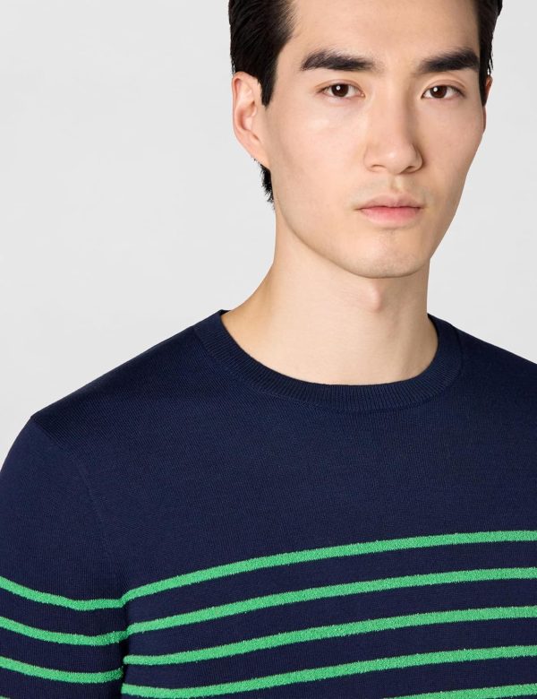 Brooks Brothers Mens Nautical Stripe Terry Crew Neck Sweater-3