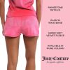 Juicy Couture Women's 2 Piece Velvet Fleece Short Sleeve Shirt and Pajama Shorts Lounge Sleepwear Set-2