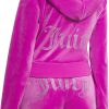 Juicy Couture womens Solid Classic Juicy Hoodie With Back Bling solidity