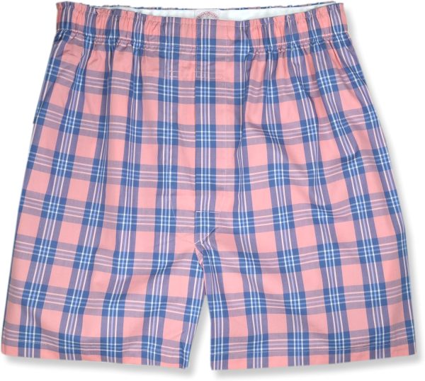 Brooks Brothers Men's Traditional Fit Big Square Plaids 100% Cotton Boxers Shorts, brothers home