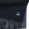 Brooks Brothers Wool and Cashmere Woven Patterned Scarf with Twisted Fringe - Men's Luxury Winter Scarf, 66" x 12" brothers movie