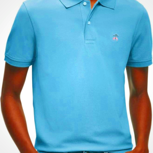 Brooks Brothers Mens Short Sleeve Cotton Pique Stretch Logo Polo Shirt