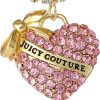 Juicy Couture Clear and Pink Pave Crystal Heart Tennis Necklace 16"+2", Heart Jewelry, Juicy Gifts-4