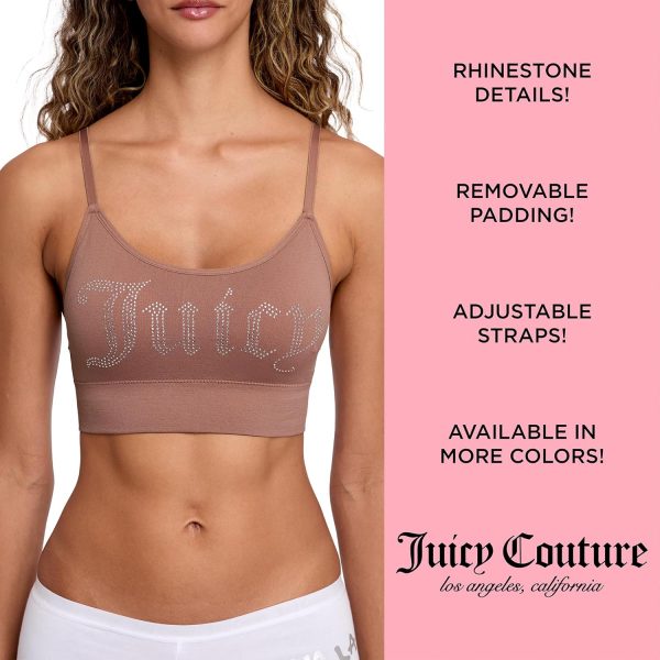 Juicy Couture Women's Multipack Seamless Comfort Lounge Wirefree Bralettes-3