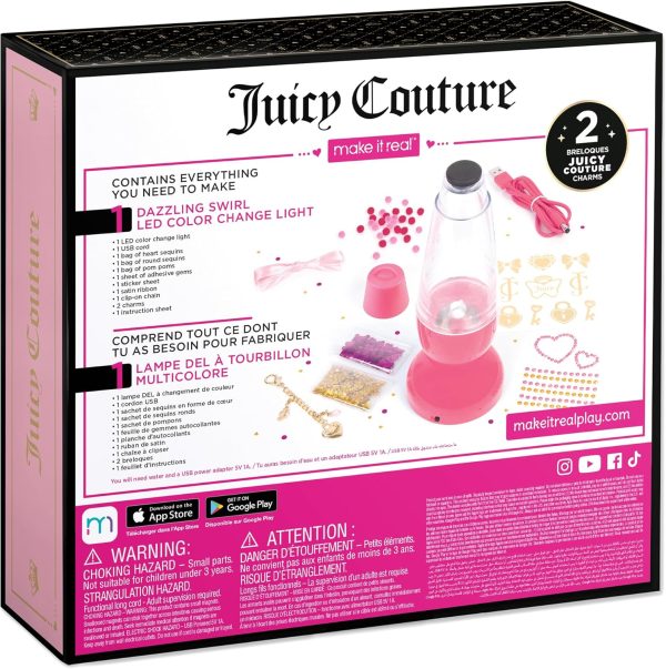 Make It Real: Juicy Couture Dazzling Swirl LED Color Change Light - Light Colors, Water Spins, Fill-Decorate-Enjoy, Room Décor, Girls & Kids Age 8+-2