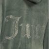 Juicy Couture womens Solid Classic Juicy Hoodie With Back Bling-3