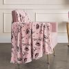 Juicy Couture - Throw Blanket | Crown Royal | Plush and Cozy | Decorative Blankets for Sofas, Chairs and Beds| Luxurious and Soft | Chic Home Decor | Measures 50" x 70" | Blush/Grey-2