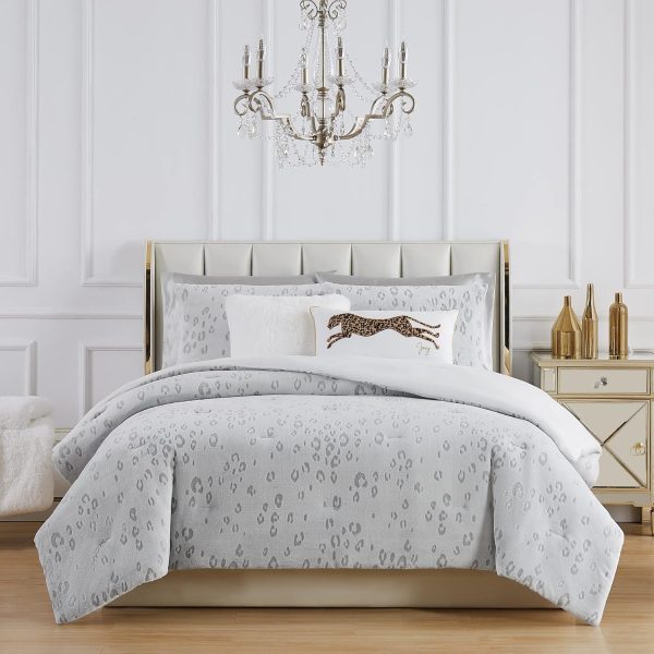 Juicy Couture – Decorative Accent Pillow Velvet Safari Leopard Premium Reversible Throw Pillow Living Room and Bedroom Décor Measures 14" x 24" Cheetah on White-3