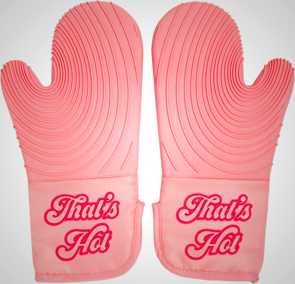 Paris Hilton Oven Mitt Set with That's HOT Design, Heat Resistant