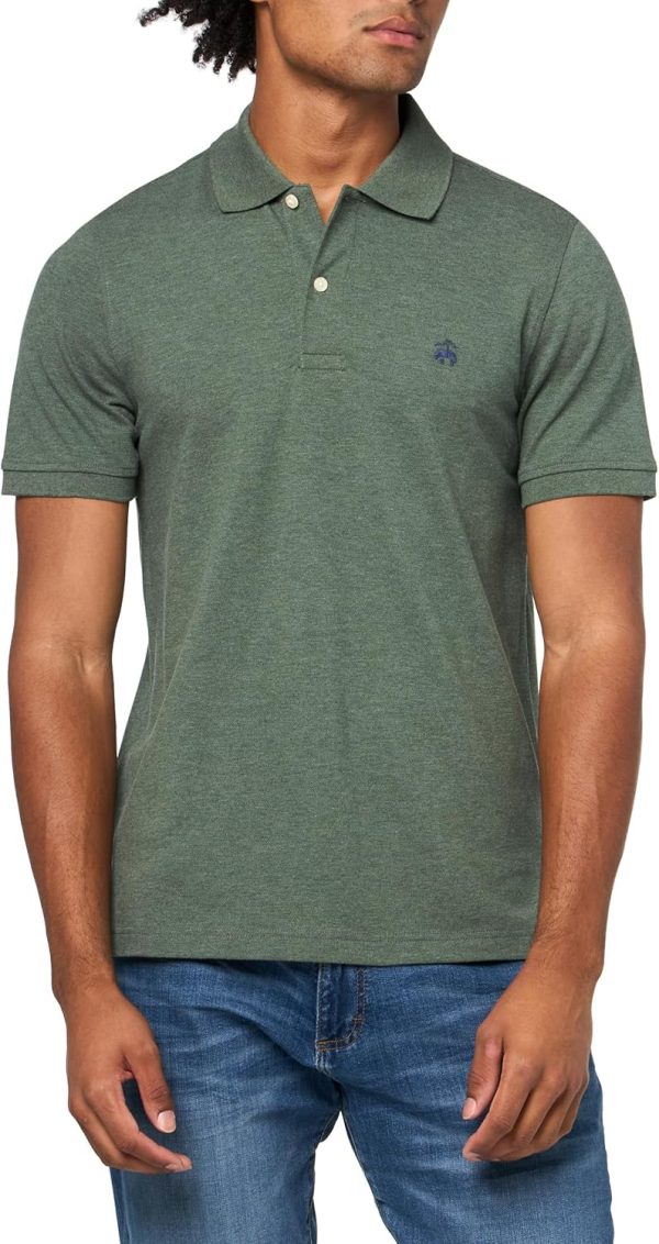 Brooks Brothers Mens Cotton Pique Stretch Logo Short Sleeve Polo Shirt brooks nader