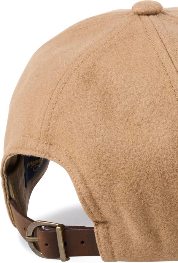 Brooks Brothers Men's 100% Wool Baseball Hat with Leather Strap & Buckle - Woven Logo One-Size Adjustable Luxury Hats brothers home improvement