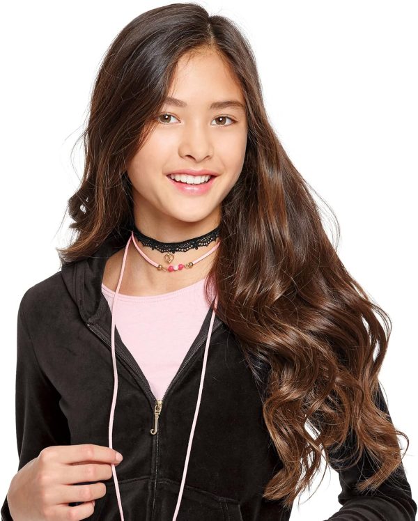 Make It Real Juicy Couture: Chokers & Charms Kit - Create 7 Unique Necklaces, 102 Pieces, 7 Trendy Chokers, 6 Juicy Charms, Tweens & Girls, Elastic Fitted Necklaces, DIY Bead Jewelry Kit, Ages 8+-4