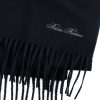 Brooks Brothers Wool and Cashmere Woven Solid Scarf with Twisted Fringe - Men's Luxury Winter Scarf, 66-inches x 12-inches cashmere