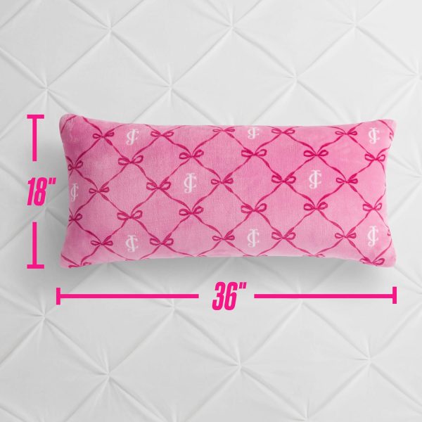 Juicy Couture Royal Crowns 16" x 36" Decorative Pillow, Light Pink Leopard juicy juice