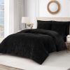 Juicy Couture Kiss Pleat Plush Micromink Black Full/Queen Comforter Set - Cozy 3 Piece Bedding Ensemble-4