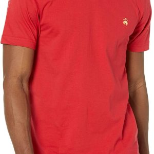 Brooks Brothers Mens Supima Cotton Short Sleeve Crew Neck Logo T-Shirt cottonwood