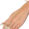 Juicy Couture Bracelet 7-7.5", Goldtone Heart Charm and Toggle Bracelets for Women, Juicy Jewelry-2