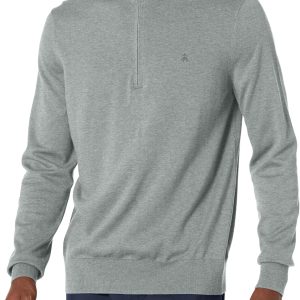 Brooks Brothers mens Supima Cotton Half-zip Logo Sweater brookstone