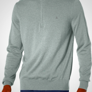 Brooks Brothers mens Supima Cotton Half-zip Logo Sweater