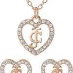 Juicy Couture Clear Stones Heart 18+2" Necklace-0