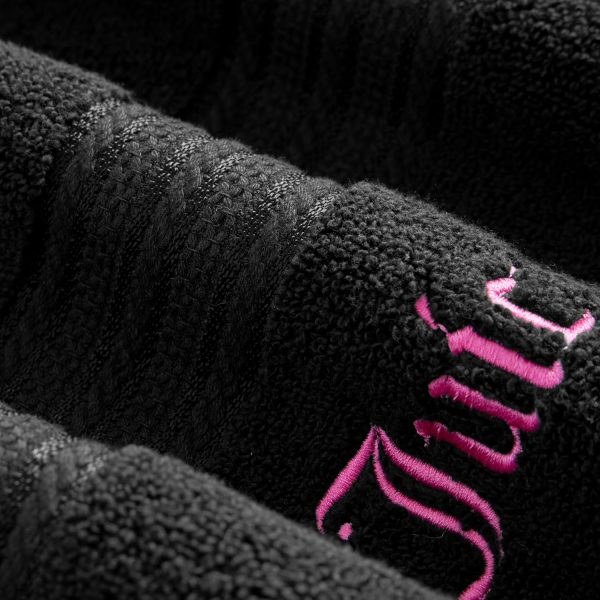 Juicy Couture Alyssa Luxurious 6 Piece Bath Towel Set - (2) Bath Towels, (2) Hand Towels, and (2) Washcloths - Black Premium Bathroom Towel Set-3