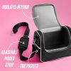 Juicy Couture Insulated Lunch Bag – Stylish Cooler Tote with Adjustable Crossbody Strap, Debossed Logo, Black – Women's Lunch Box Bag for Work, School, Travel lunch box