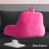 Juicy Couture Velour Backrest Pillow with Rhinestone Juicy Logo - 30"x17", Hot Pink Supportive Bed Rest Pillow for Reading, Gaming, or Relaxing-4