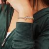 Juicy Couture Logo Clear Stone Bracelet for Women 7.5", Gold-Tone Bling Juicy Bracelet couture mini clutch